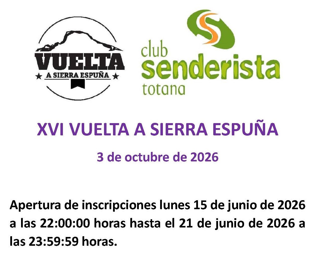 apertura inscripciones vuelta 2026